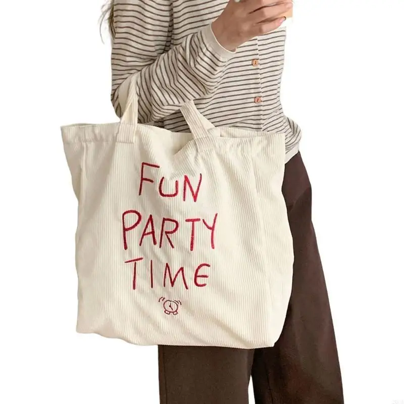 

Women Shoulder Bag Trend Armpit Bag Corduroy Handbag Large Capacity Shopping Bag 20CA