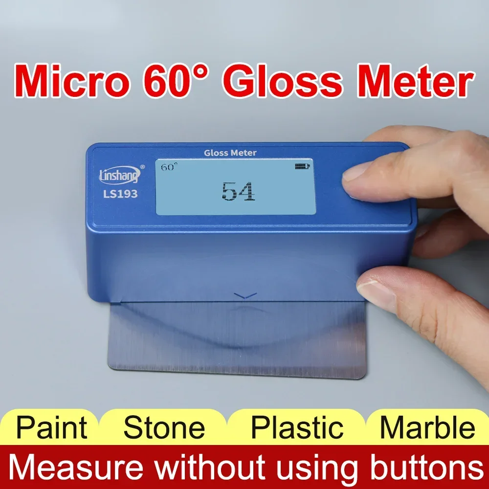 

Gloss Meter Paint Glossmeter Coatings Glossmetre Glosmeter LS193 Mini Measuring Aperture Angle 60° 1000GU High Precision