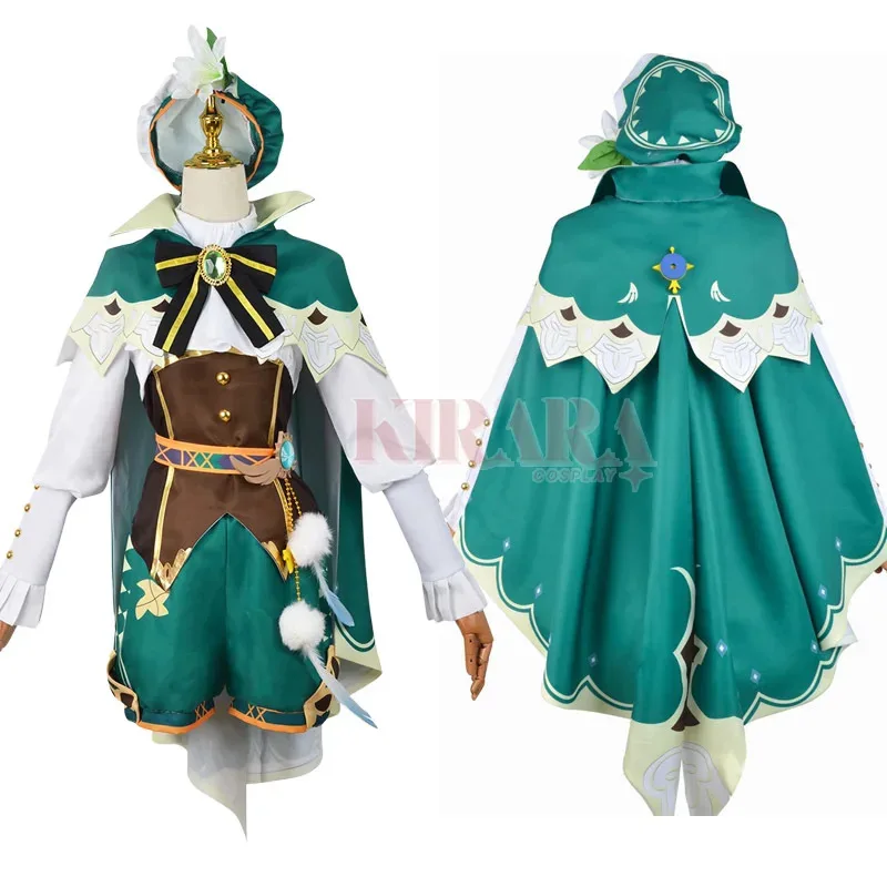 

CyVenti Cosplay Costume Wig Female Dress Game Venti Cosplay Costumes with Hat for Women Role Play Carnival Outfits