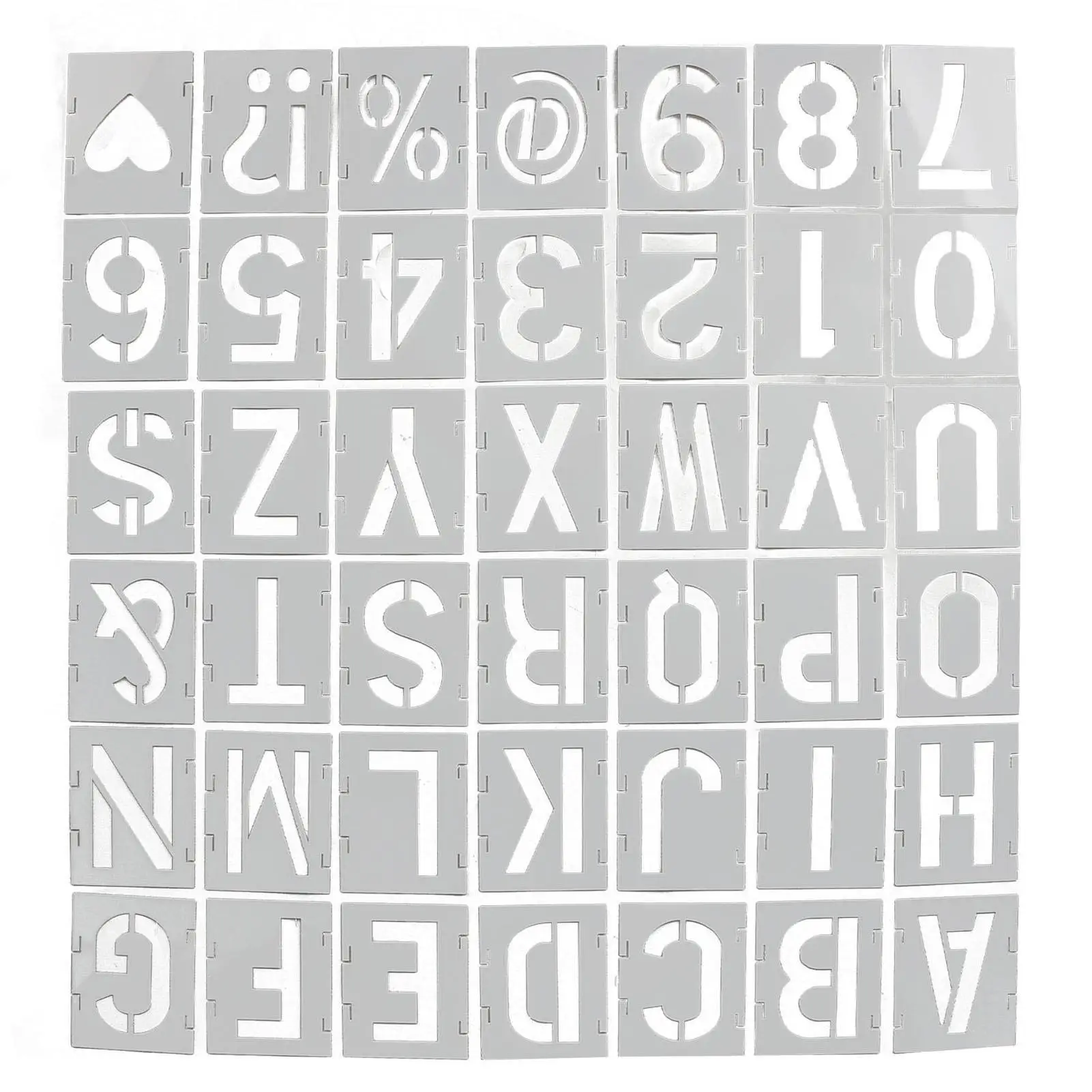 42PCS DIY Alphabet Stencils - Portable Spray Paint Templates for home & Body Makeup Art