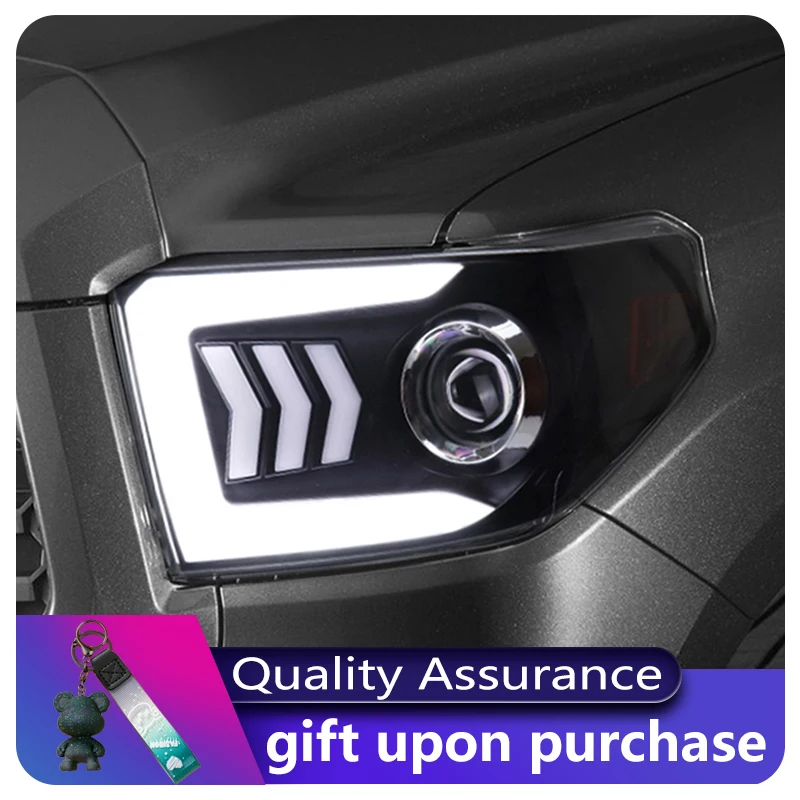 Car Styling For Toyota 2014-2018 Tundra Sequoia Front Lamp Headlight Turn Signal Highlight LED Projector Lens Auto Accessories