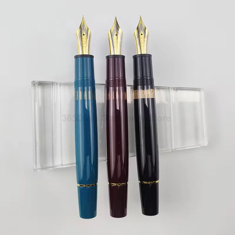 Wingsung/Junlai 630 Resin Fountain Pen NO.8 Iraurita Fine Nib Brief Piston Gold Clip Business Writing school Stationery Gifts