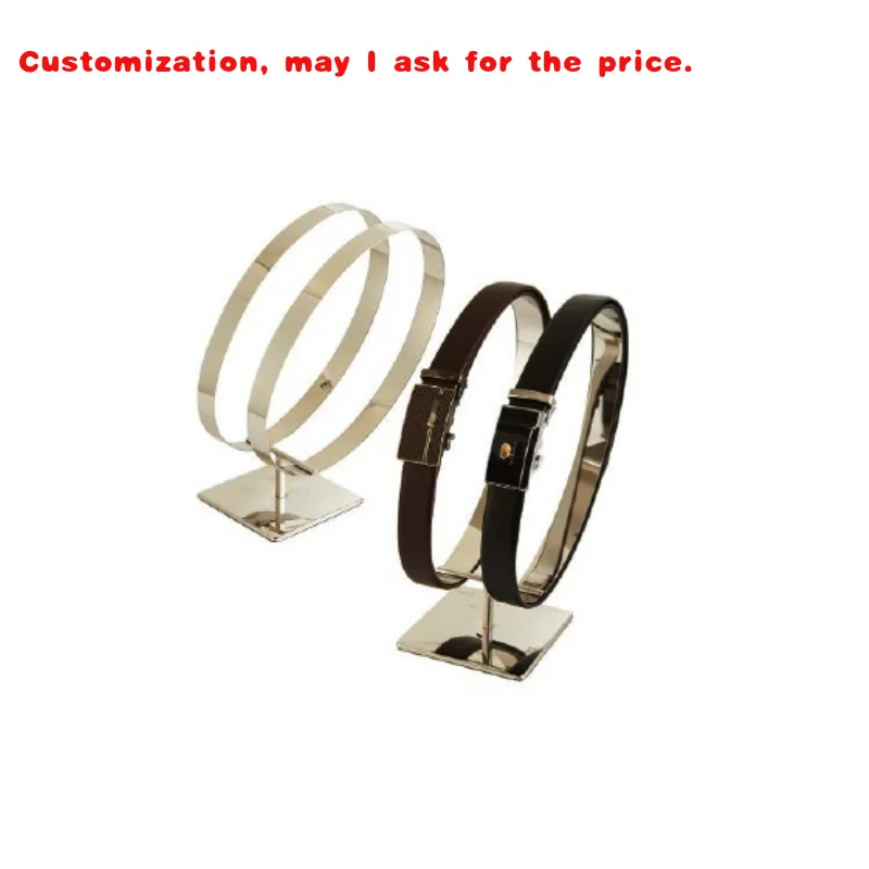 

Изготовленный на заказ современный металлический кожаный двойной ремень-держатель отдельно стоящая витрина