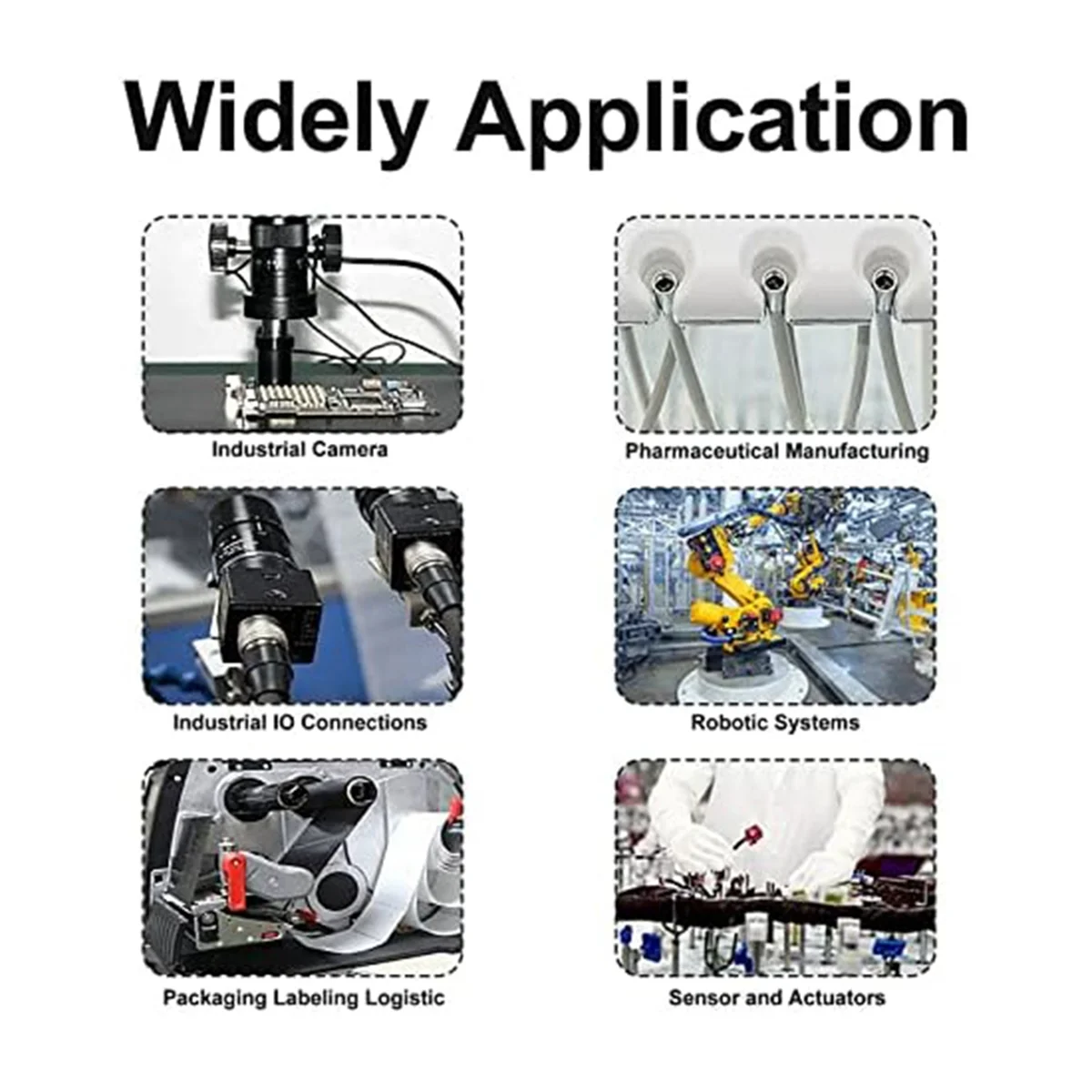 M12 5 Pin Male and Female Receptacle Panel Aviation Wire Connector, 12mm Industrial Circular Connector, IP67,4 Set