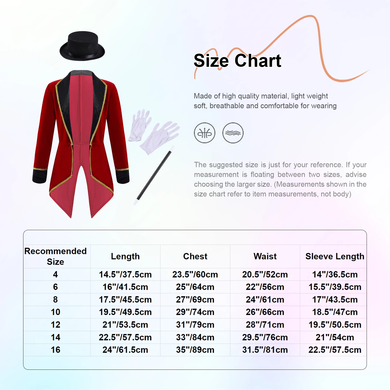 Bambini Halloween mago Tailcoat Costume manica lunga Circus Ringmaster smoking Jacket cappotti Boy Girls Carnival Party Fancy Outfit