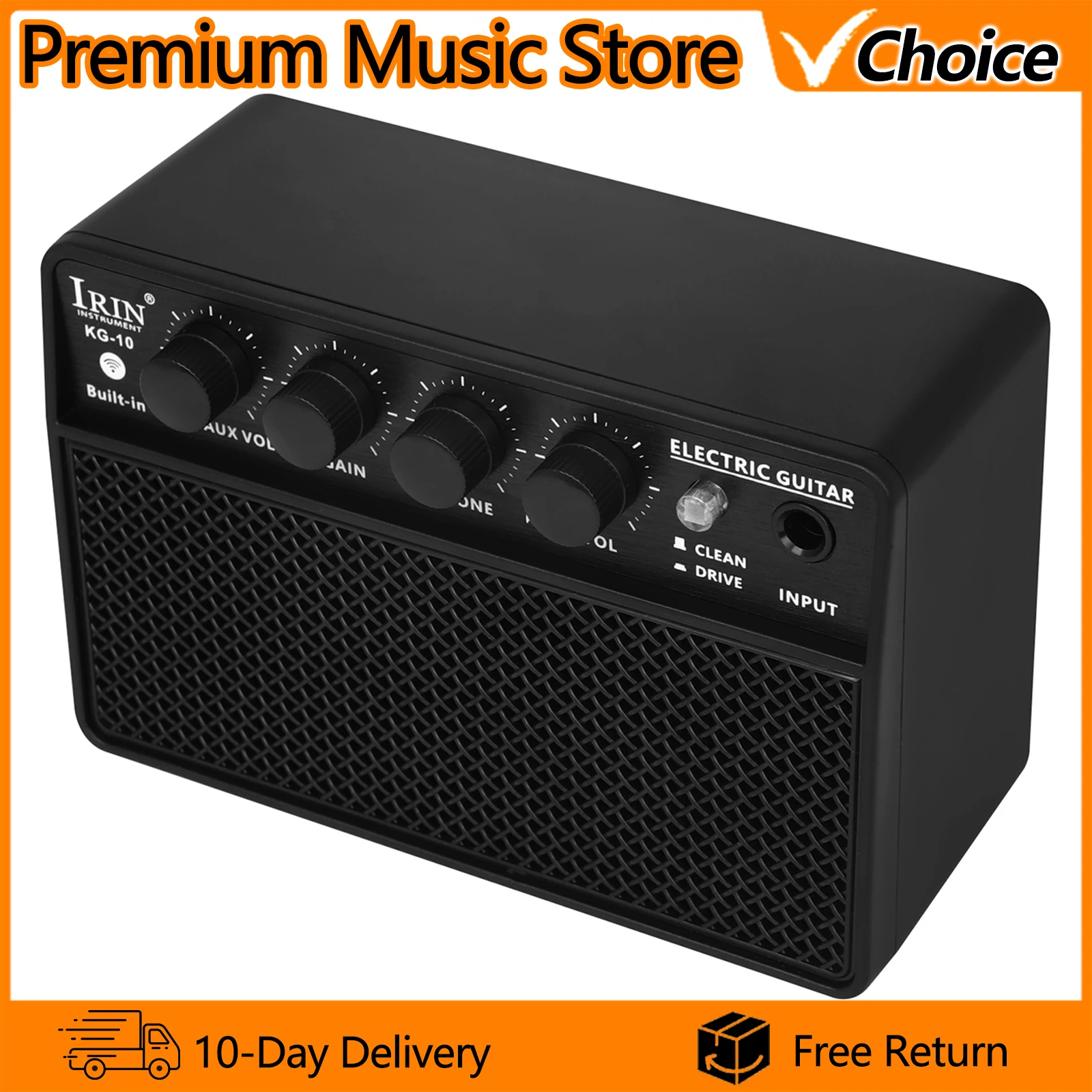 

IRIN KG-10 усилитель для электрогитары, бас-усилитель, Bluetooth-усилитель, эффект печатной платы из АБС-пластика, портативный аудиодинамик, аксессуар для практики