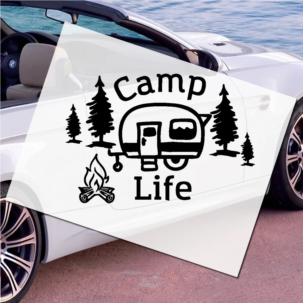 

Camp life Outdoor theme Drop Shipping Village lake Auto CAR Sticker Motorcycle Decorative Stickers Window Rearview Decals