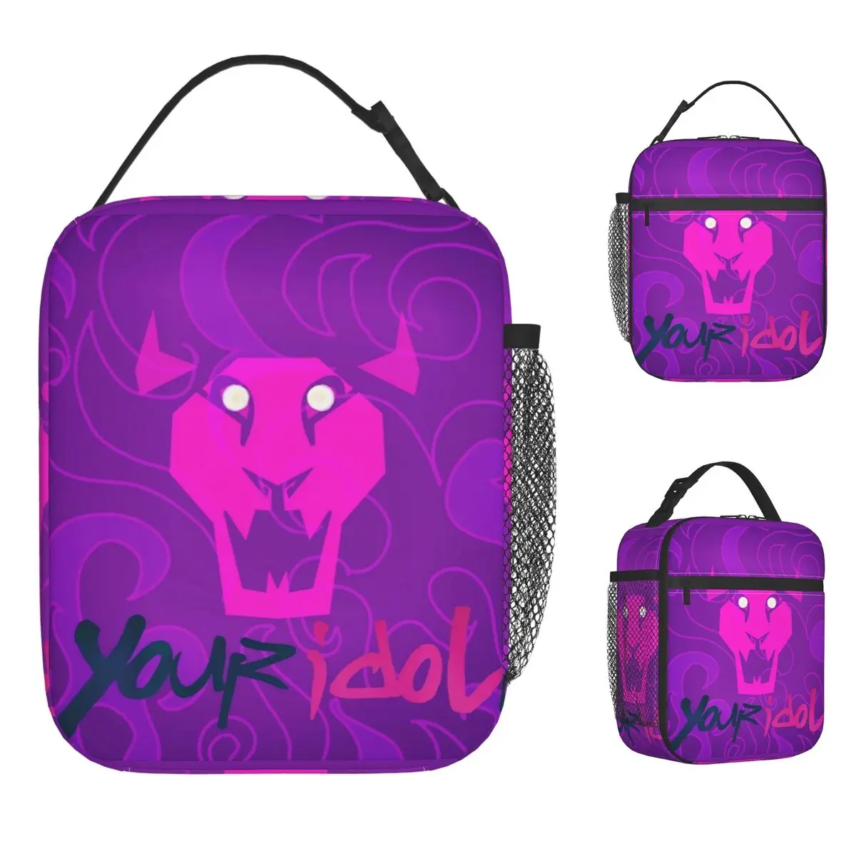 

Kpop Demon Hunters Your Idol Inspired Design Сумка для обеда Пикник на открытом воздухе Ланч-бокс для взрослых Сумки для еды Удобная сумка-холодильник