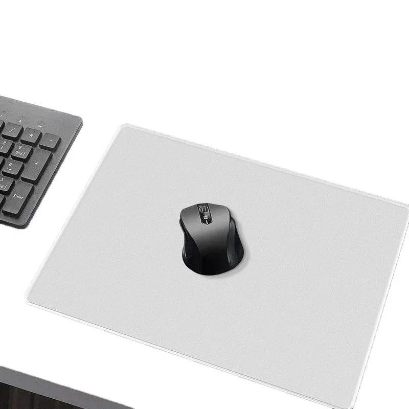 

Gaming Etched Glass Mouse Pad Black Stain-resistant Game Tempered Glass Mouse Pad