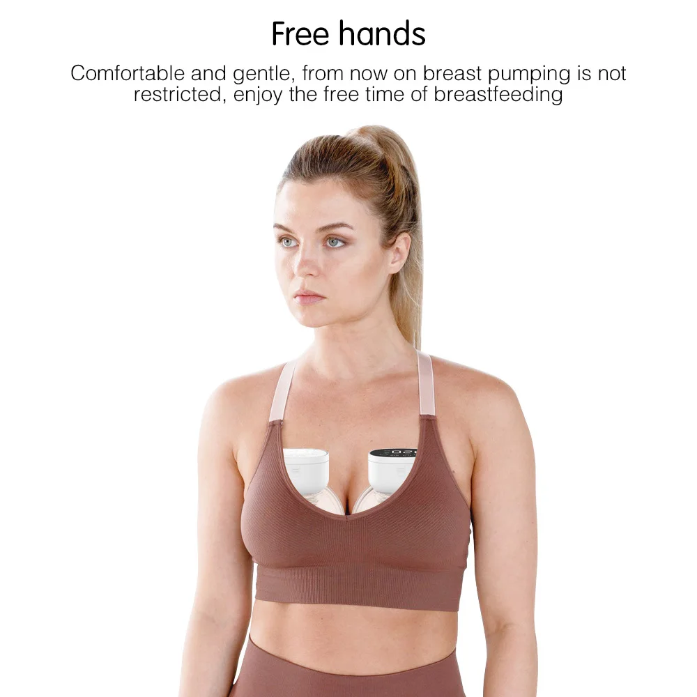 MY-376 Tiralatte elettrico indossabile a mani libere Tiralatte invisibile silenzioso 3 modalità 9 livelli di aspirazione Capacità 180 ml