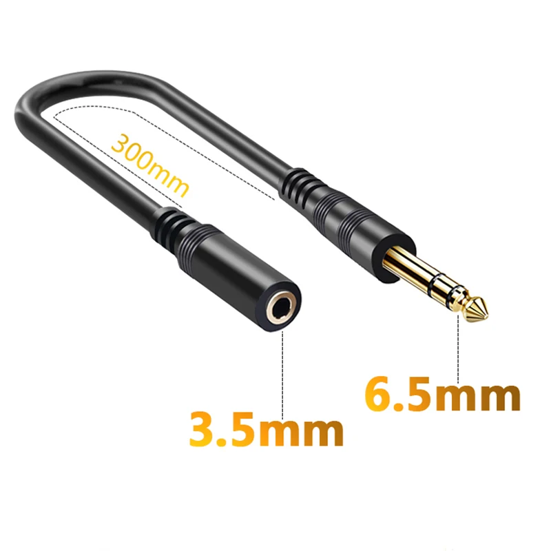 Stereo Jack 3.5mm to 6.35mm Audio Cable 1/4 Mono To 1/8 AUX for  MP3 PC Headphone Amplifier Speaker Home Theater Mixer Guitar