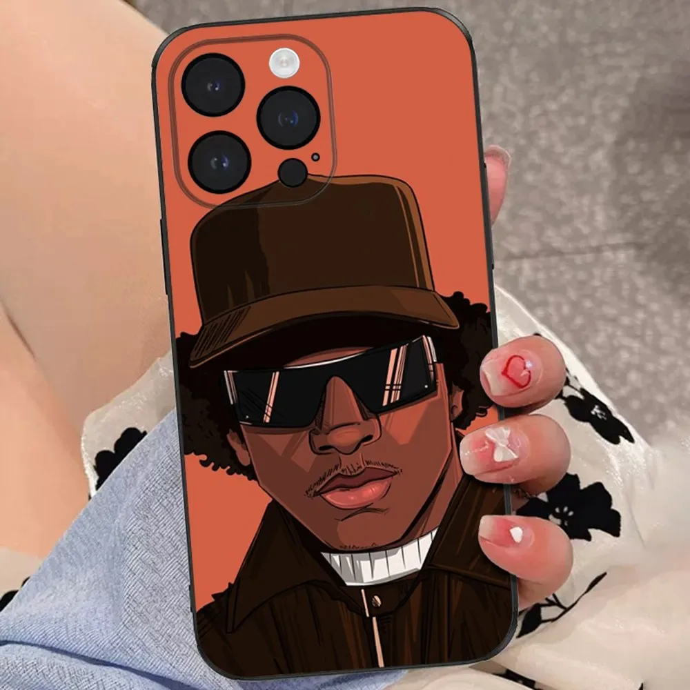 Rapper E-Eazy Phone Case For iPhone 15,14,13,12,11 Plus,Pro,Max,XR,XS,X,7,8 Plus,SE,Mini Soft Black Cover