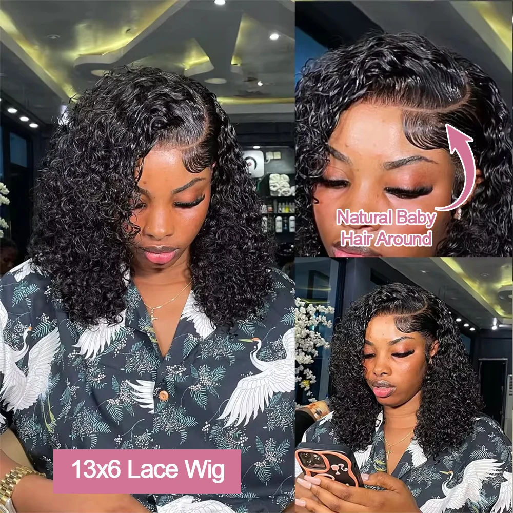 Боб-парик Deep Wave 100% Натур – обзор и цена Glueless Wear And Go Human Hair Wig
