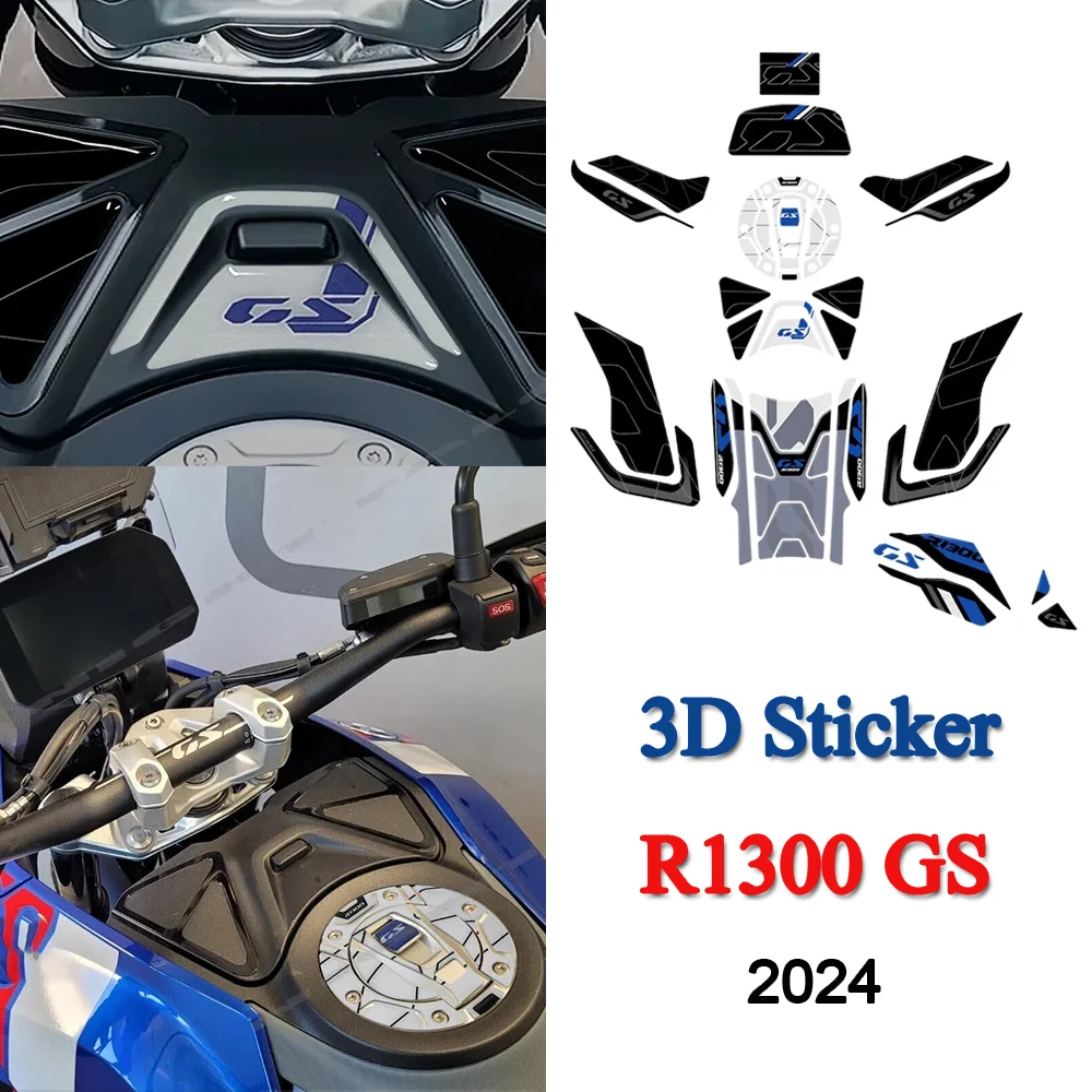 R1300GS Motorcycle 3D Epoxy Resin Stickers Protection Kit For BMW R 1300GS R1300 GS Anti Scratch Accessories Decal Fuel Tank Pad