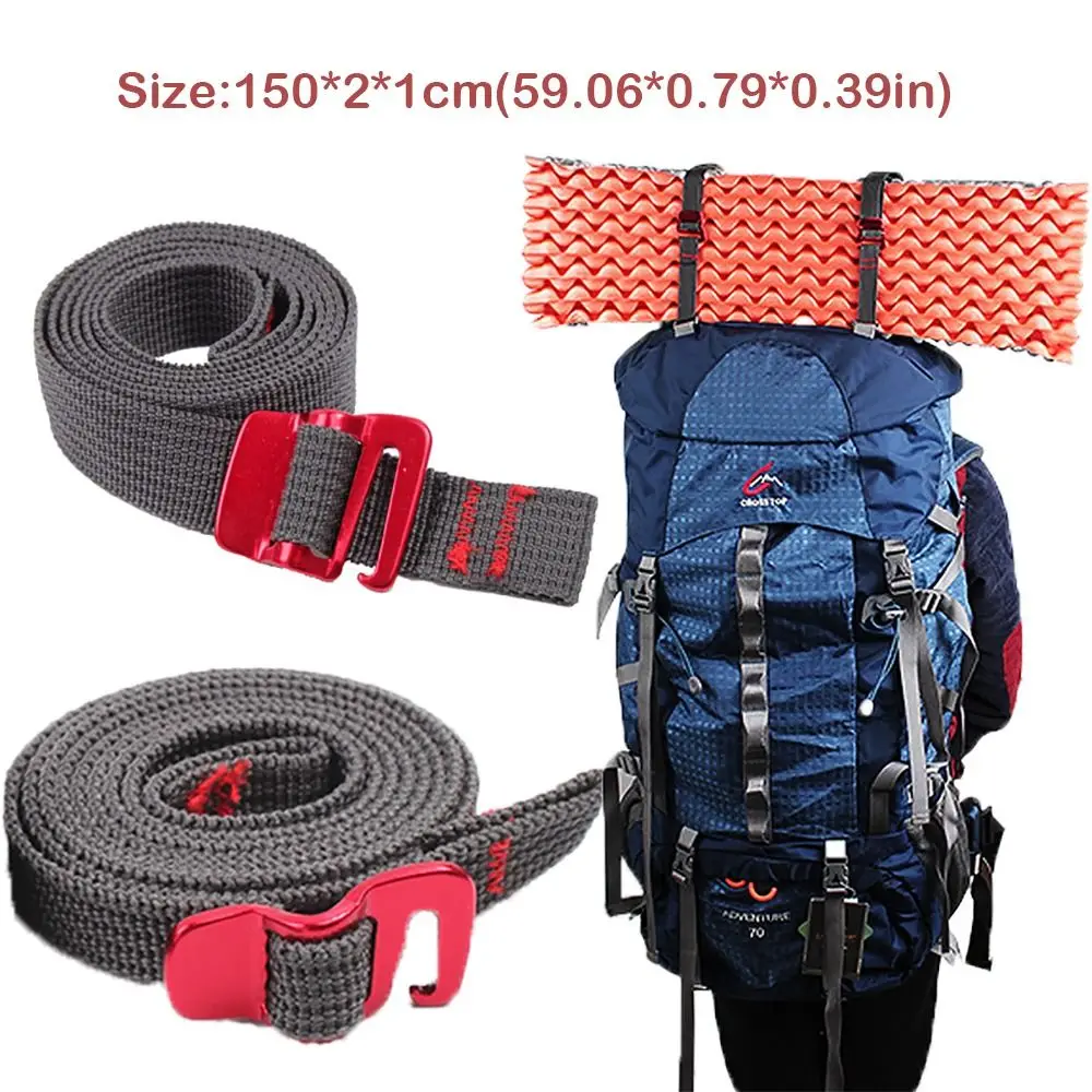 New With Quick Release Hook Climbing Tension Belts Durable Secure Backpack Tape Nylon 1.5cm Cord Camping
