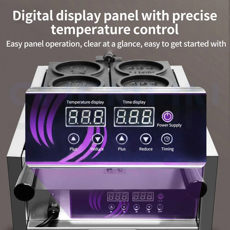 Máquina para hacer gofres estilo moneda de oro comercial, máquina para hacer gofres estilo olla antiadherente, máquina para hacer aperitivos, máquina para hacer pan, máquina para hacer gofres redonda