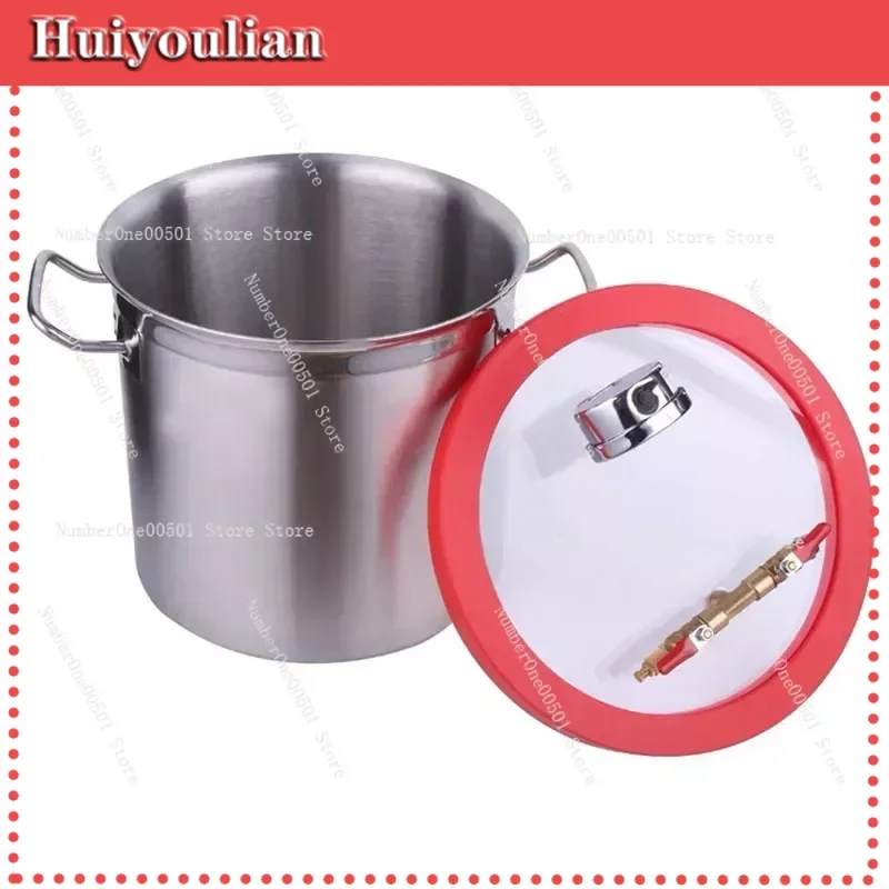 Vacuum Chamber Stainless Steel Vacuum Degassing Chamber Glass Lid Heat Treated Silicone Lid Gasket