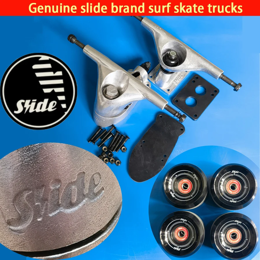 

6.25inch slide Surf Skate Trucks Wheels And Bearings Brackets Longboard Skateboard Land Surfing Skate Spring Aluminum Alloy