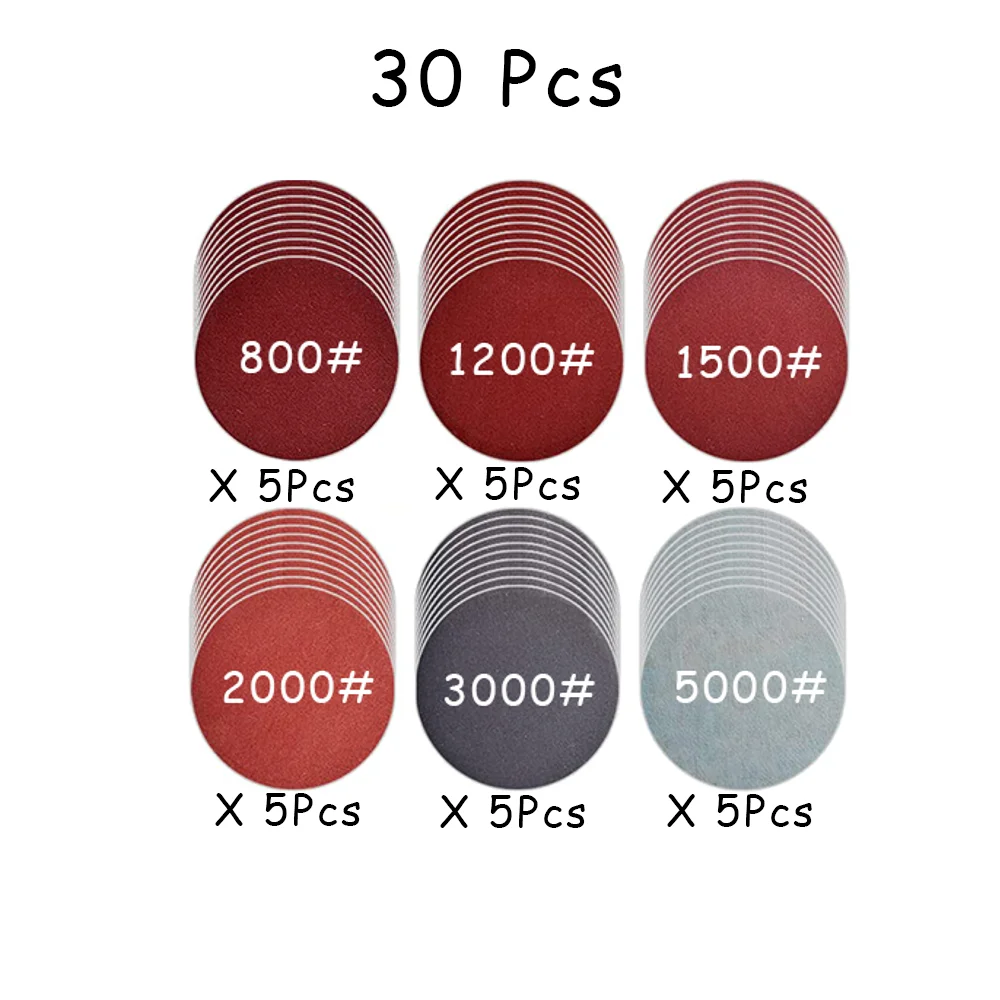 15-65 Stuks Auto Koplamp Reparatie Restauratie Kit 3 Inch 75 Mm Schuurplaat Waxen Spons Schuurpad voor Polijsten En Schuren