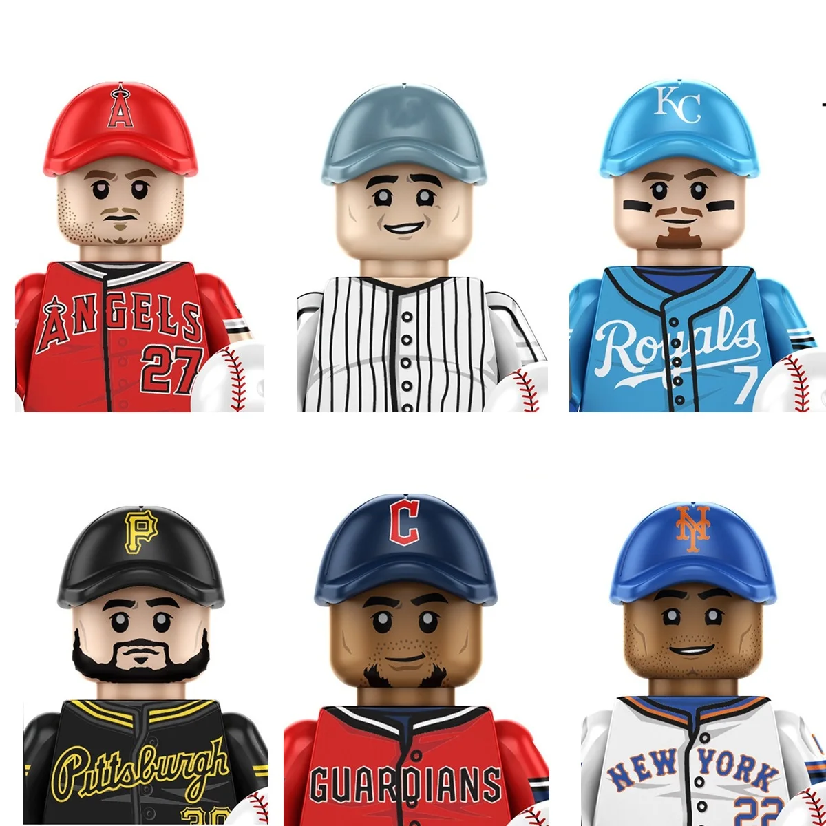 TP1068 League Baseball Player Building Blocks Mini Action Figure Toys