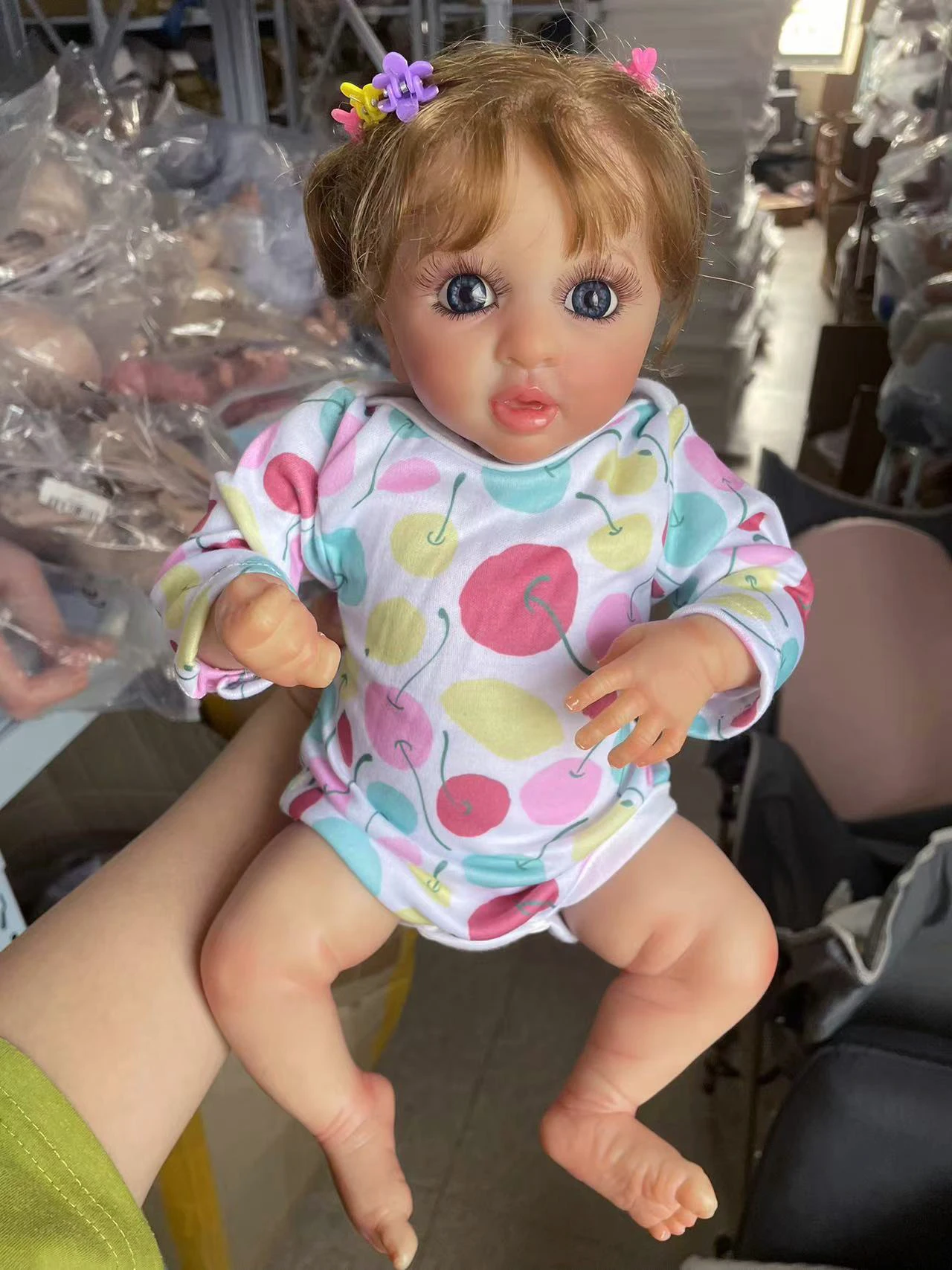 40cm Layla wieder geborene Puppe niedlichen Baby Mädchen lebensechte 3D-Malerei mit Adern mehrere Schichten Geschenke Erwachsene Sammler kunst handgemachte Puppe