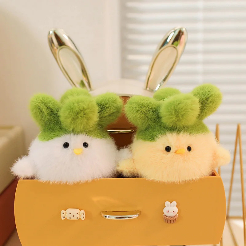 الكرتون الخضروات الدجاج حقيبة مفاتيح قلادة الضغط الصوت الأصفر الأبيض الحيوانات أفخم مضحك لعب الفتيات هدايا عيد ميلاد ديكور المنزل