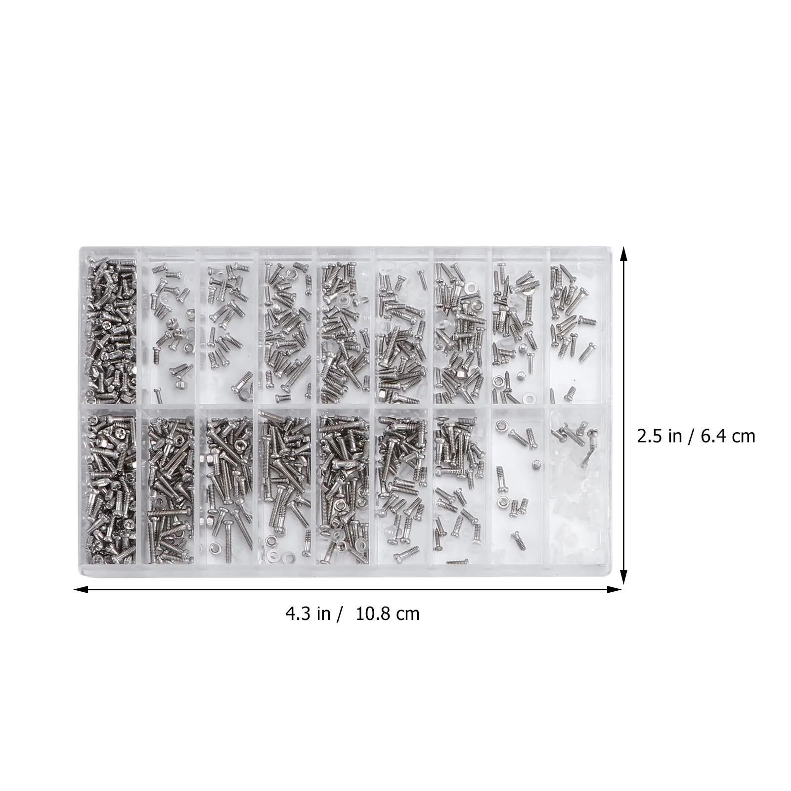 

1000Pcs Highquality Eyeglasses Sunglasses Repair Screws Set Antirust Nuts Assortment for Watches Jewelry Organized Storage
