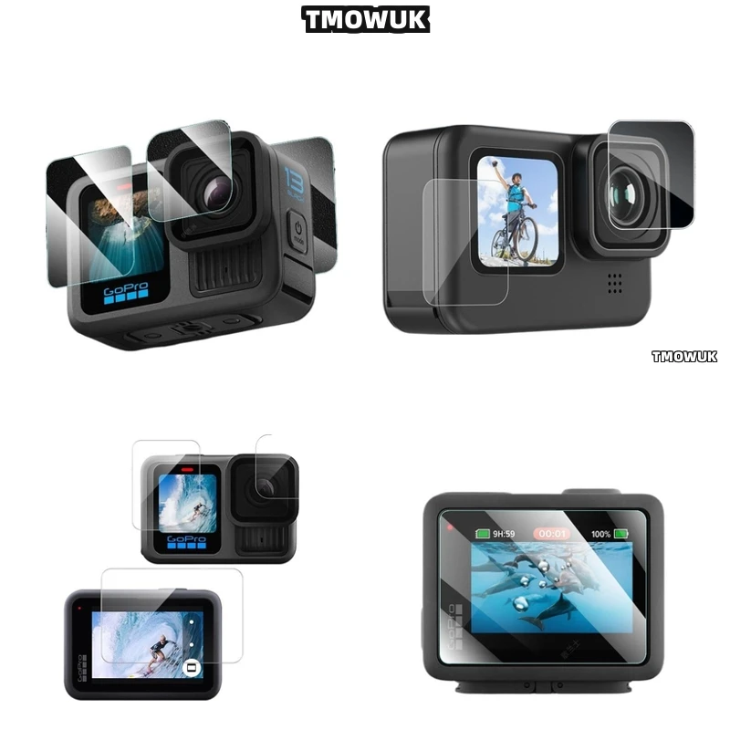 

For GoPro Hero 13 Premium 9H HD Tempered Glass Protector Screen & Lens Dual Protection Anti-Scratch, Shatterproof Full E