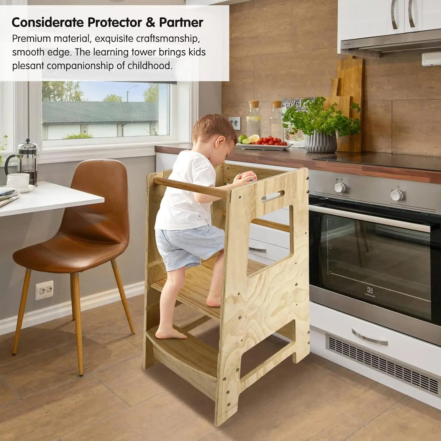 Standing Tower Stool for Kids, altura ajustável, cozinha aprendendo, criança