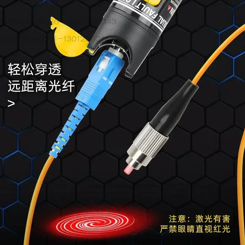 Fiber optic testing pen, 50km red light source, passing , light type, 50MW visual fault detection instrument
