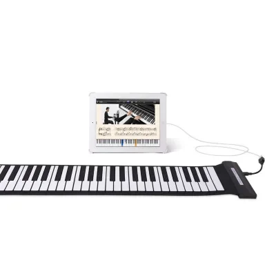 Portable Hand Roll Piano with 88 Keys Electronic Digital Silicone Roll Up Piano Keyboard