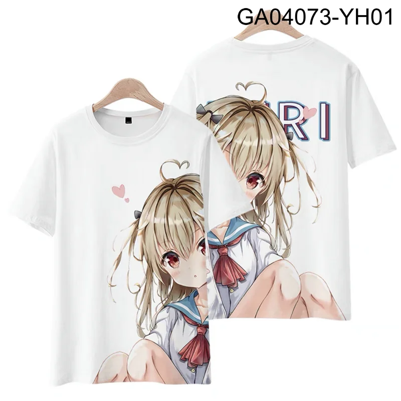 Atri-my dear-3DプリントTシャツ,ラウンドネック,半袖,人気,日本のゲーム,ストリートウェア,サマーファッション,ラージサイズ