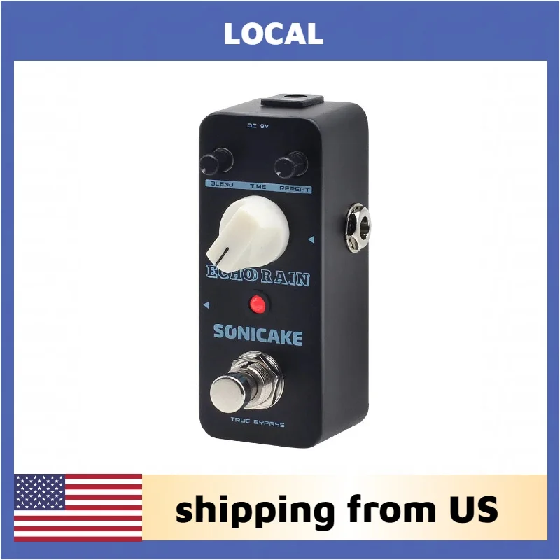 SONICAKE Echo Rain Local shipping from US Analog-Style Hybrid Digital Delay Guitar Effects Pedal QSS-03
