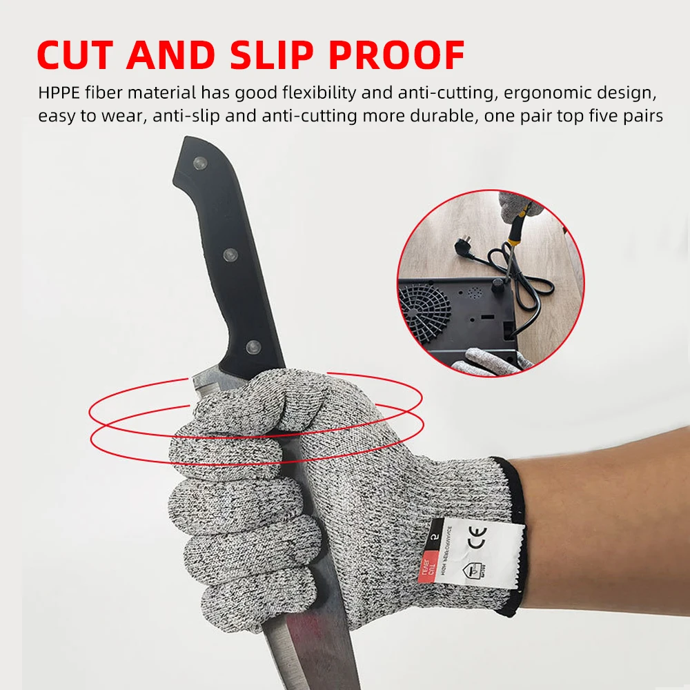 Safety Cut-Resistant Gloves Personal Protective Equipment Kitchen Architectural Glass Wear-Resistant Self-Defense Tactical Glove