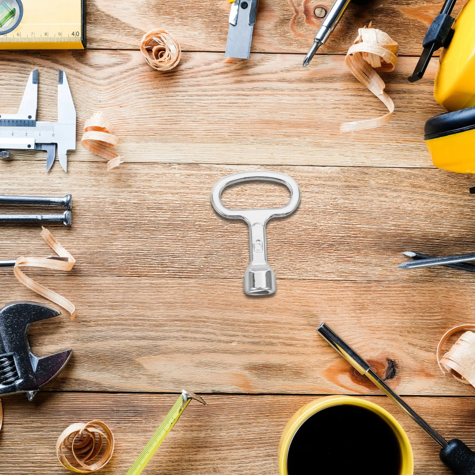 

6Pcs Aluminum Triangle Key Metal Utility Spanner for Outdoor Trash Cans Elevator Panel Lock Emergency Lift Door