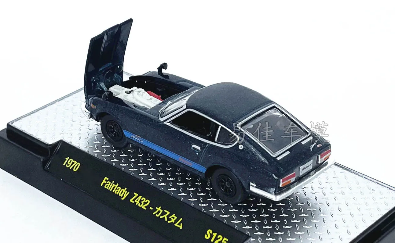 M2 machines 1/64 1970 Fairlady Z432 black Die-cast alloy car model collection display regalo per bambini