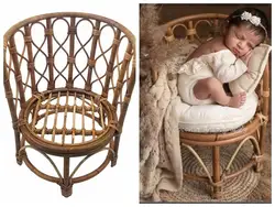 Newborn Photography Props Handmade Vintage Bamboo Chair baby bed girl Boy Photography Props Newborn Photo Posing Props Baby Crib