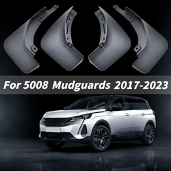 For Peugeot 5008 GT Mudguards Car Accessories Front Rear Mudflaps Protectors Scuff Plate Auto Splash Fender 2017 2020 2022 2023