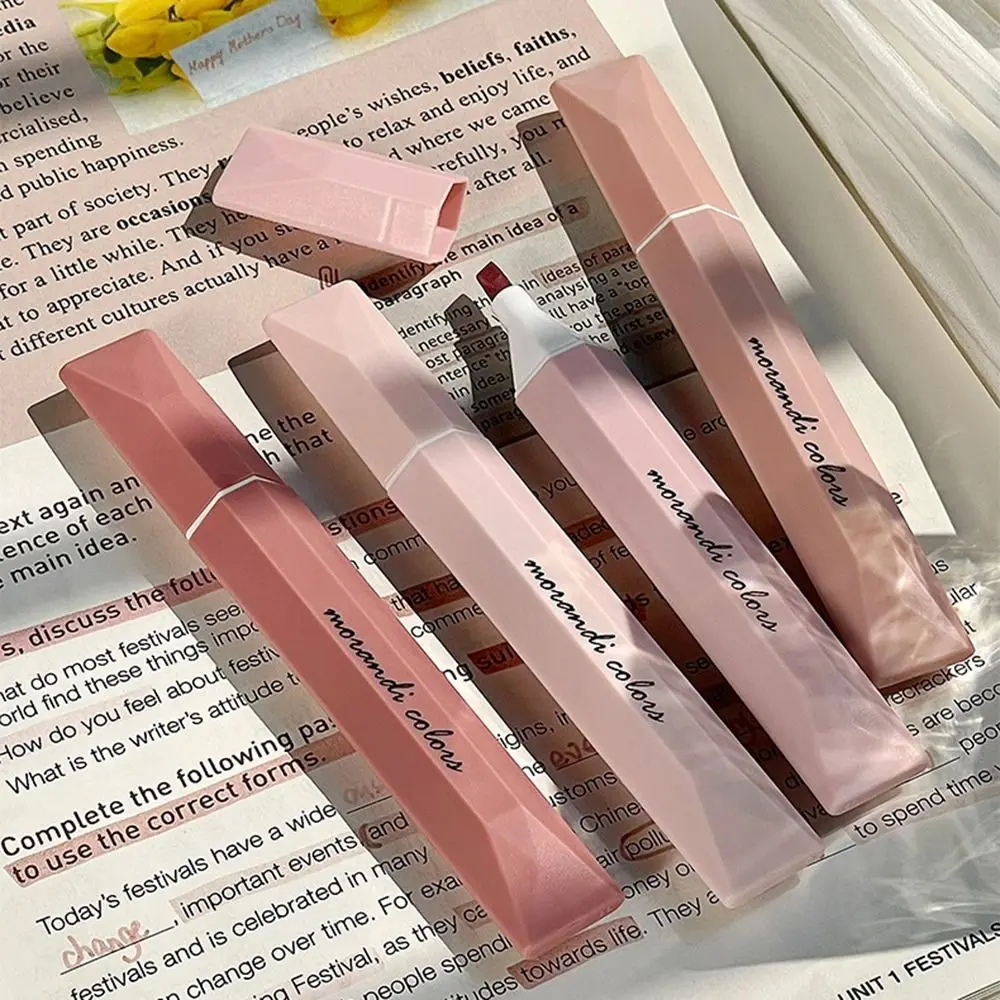 

4pcs/Set Kawaii Gradient Highlighter Pens Soft Head Macaron Color Fluorescent Marker Pen Hand Accounting Large Capacity