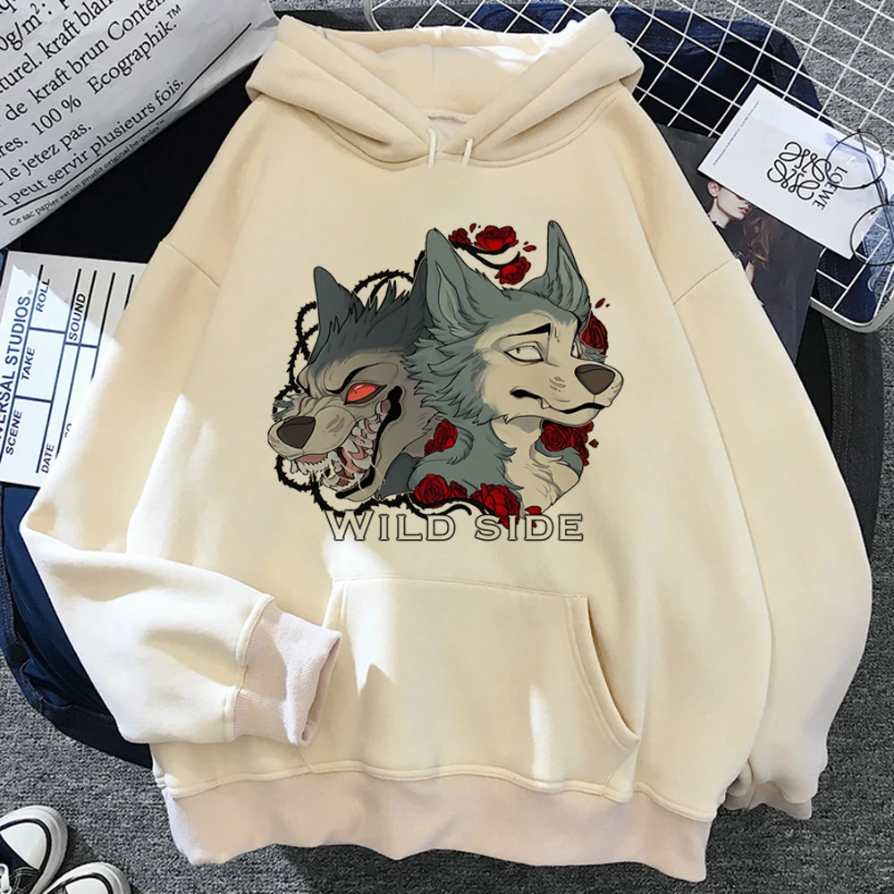 Beastars-Suéter feminino de streetwear gótico estilo coreano, pulôver anime, moletom japonês