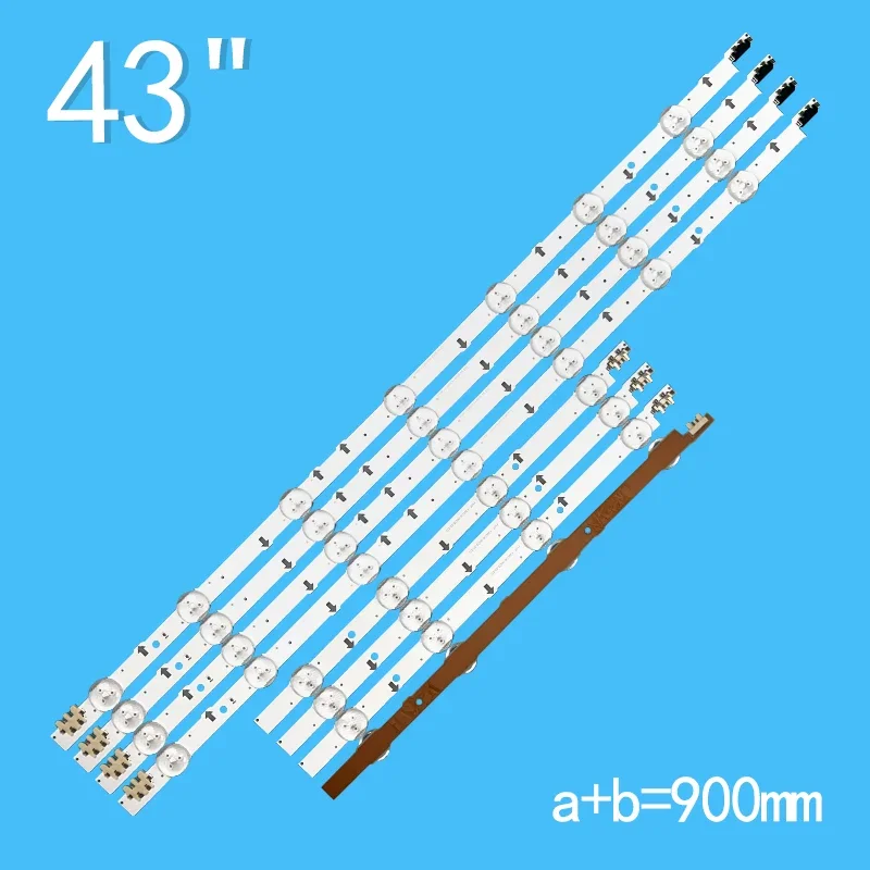 LED-Hintergrundbeleuchtungsstreifen für UN43J5300 UA43J5088 V5DF-430DCA-R1 V5DF-430DCB-R1 BN96-36336A BN96-36337A