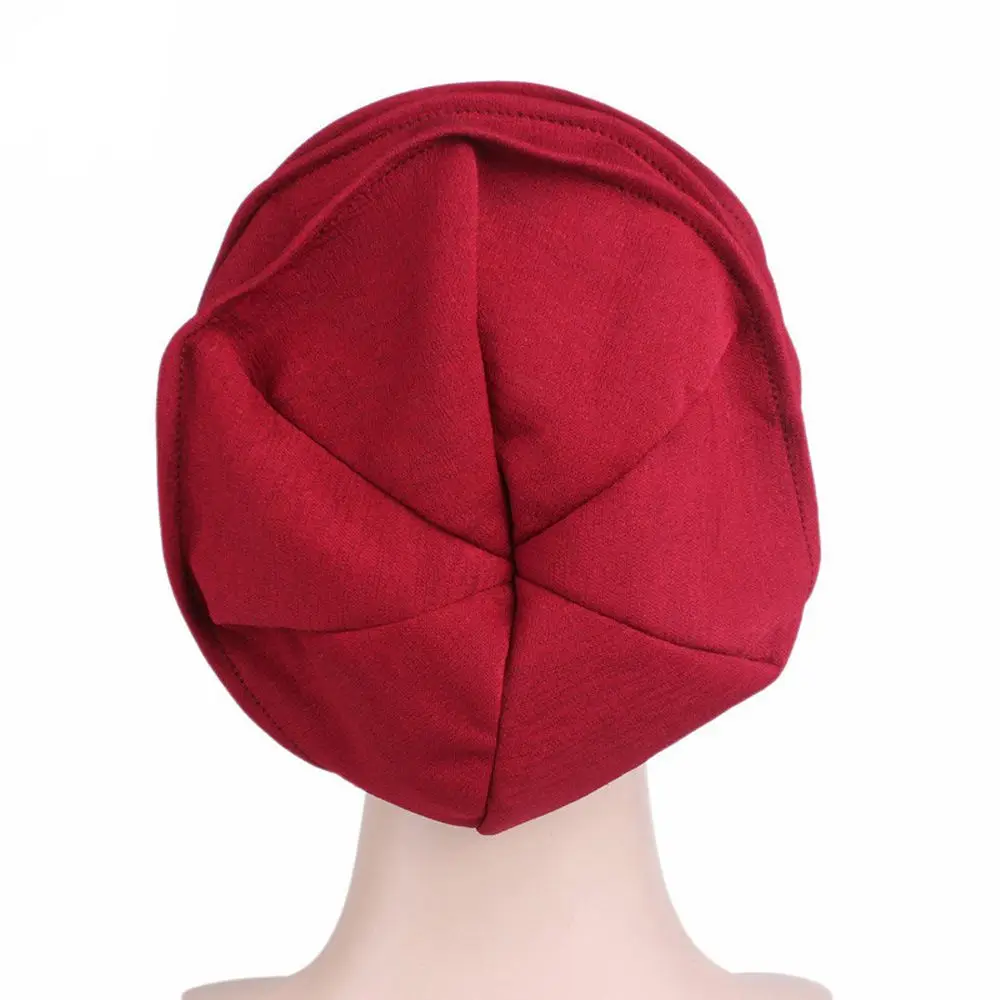 1 pçs elástico toucas de dormir moda lenço cor sólida turbante gorro feminino cabeça envoltório muçulmano hijabs quimioterapia boné