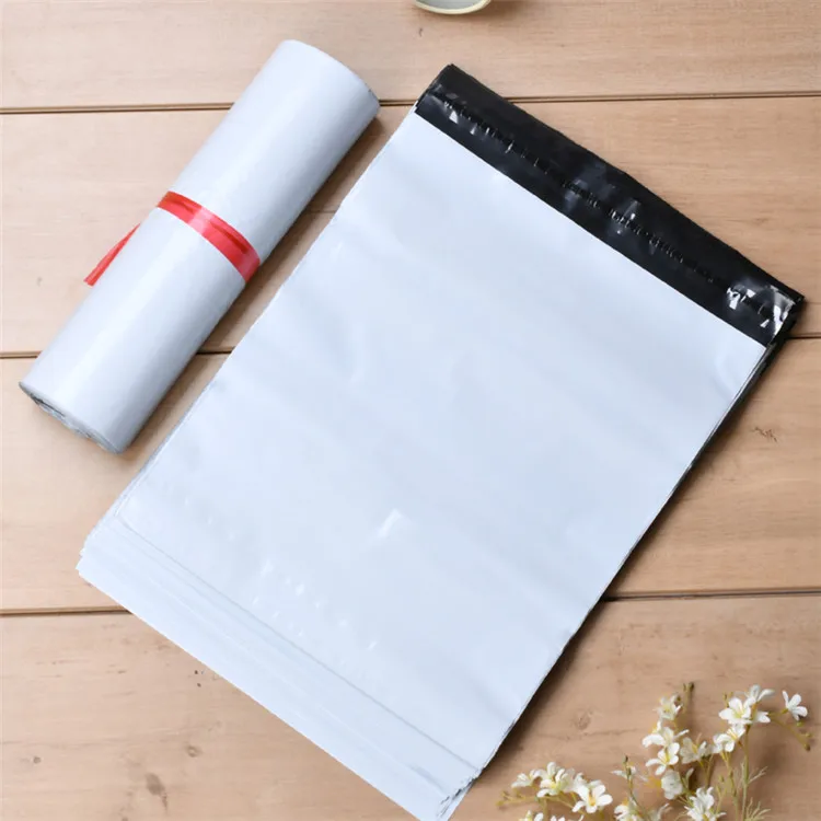 50~100PCS White PE Plastic Mailing Packaging Bag Poly Mailer T-shirt Skirt Jacket Xmas Wedding Gift Box Shipping Express Pouches