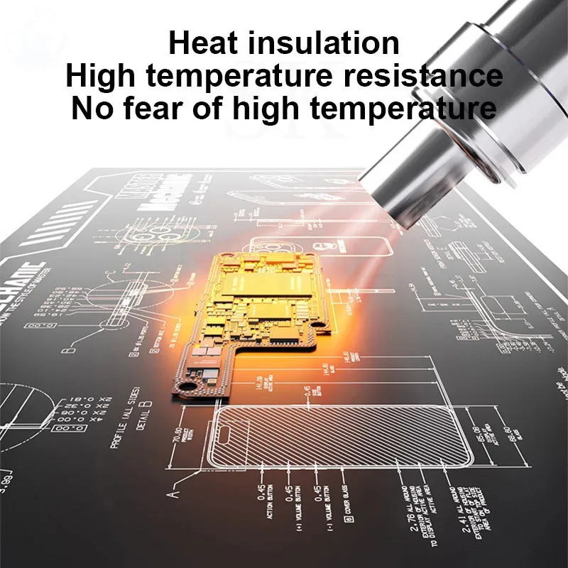 MECHANIK V77 V78 silikonowa podkładka lutownicza platforma na biurko mata do stacji lutowniczej żelazko naprawa telefonu PC magnetyczna izolacja cieplna