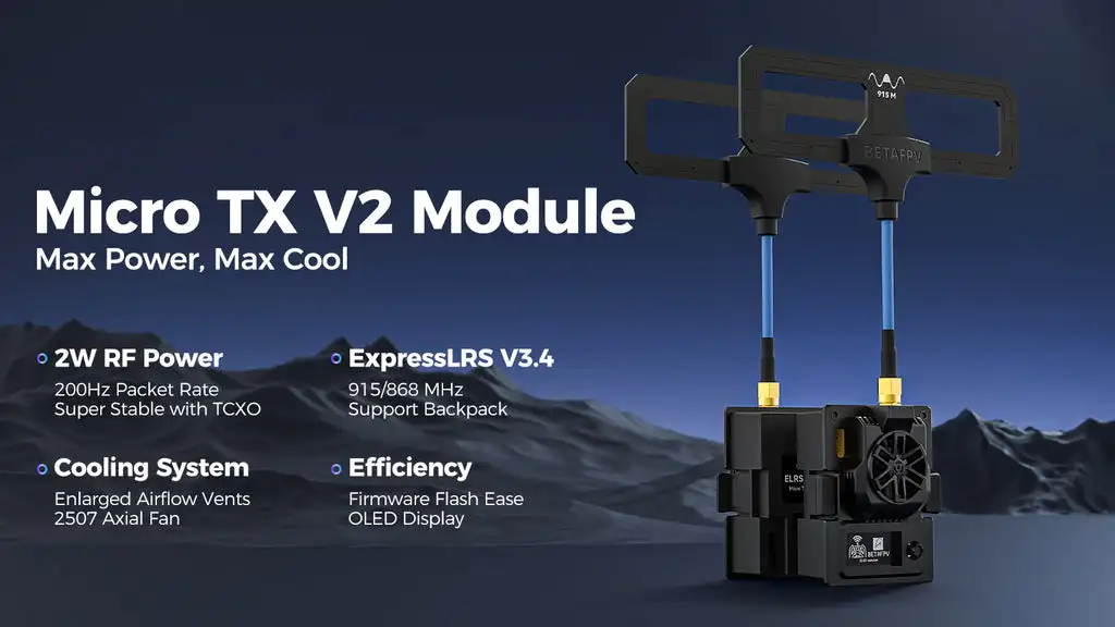 

BETAFPV ELRS Micro high-frequency head V2 long-range aircraft signal enhancement supports 915/868MHz
