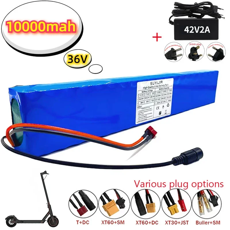 

36V 10000mAh 18650 Rechargeable Lithium Battery Pack 10S4P Powered Modified Bicycle Scooter Electric Vehicle with BMS+ Charger