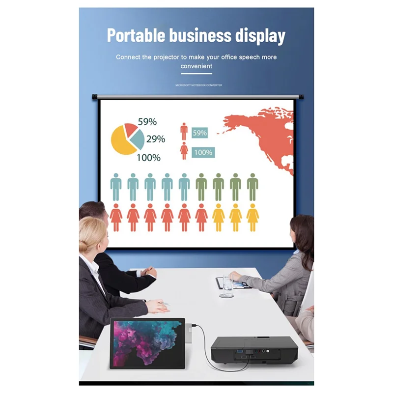 USB3.1 USB-C Hub Docking Station Gen1 4K -Compatibele SD/TF-kaartlezer RJ45 6In1 Converter voor Microsoft Surface