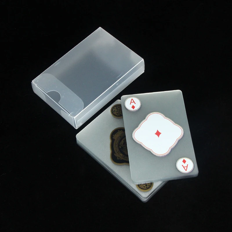 Playing Cards with Transparent PVC Plastic Waterproof Poker Card with A Box Perfect for Blackjack Euchre and Other games view 5