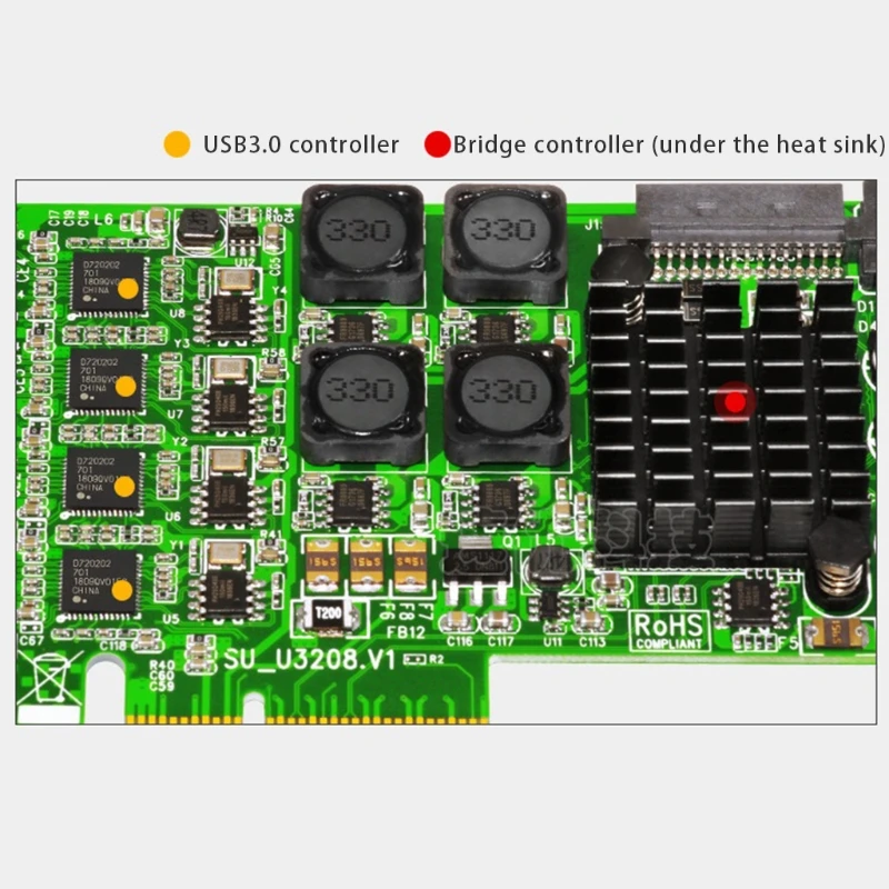 PCI-E to USB PCI for EXPRESS Expansion Card,Supports XP Win7 Win8 Win8.1