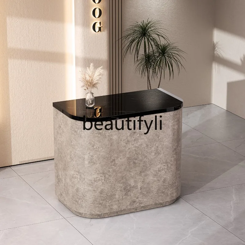 

Clothing Store Light Luxury Style Cashier Counter Small Barber Shop Bar Beauty Company Front Desk Reception Desk